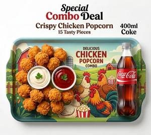 Combo Chicken Popcorn 15-Pieces & Coca Cola 400Ml
