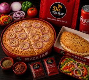 Onion Pizza + Cheese Calzone + Mini Coke