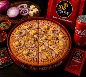 Paneer And Onion Veg Double Pizza (7 Inches) And Mini Coke