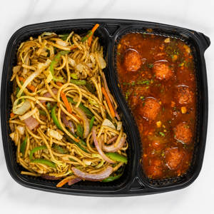 Veg Manchurian With Veg Noodles