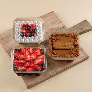 Set Of 3 Desserts With Berries