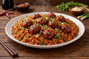 Veg Manchurian Fried Rice