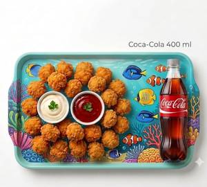 Combo Fish Popcorn 20-Pieces & Coca Cola 400Ml
