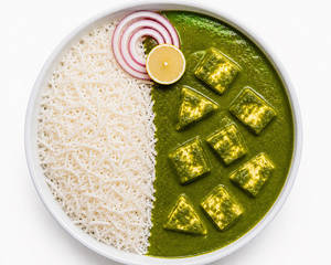 Palak Paneer Rice Bowl