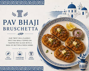 Pav Bhaji Bruschetta