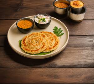 Cheese Parotta [2 Pcs + Salna + Raita]