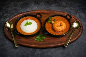 Idly (1 Pcs) + Vada (1 Pc) + Sambar