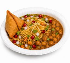 Chole Samosa Chaat
