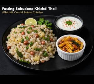 Upvas Thali (Sabudana Khichadi+Chivda+Curd)