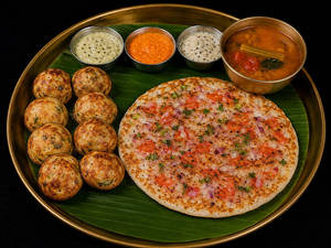 Benne Paddu (8 Nos) + Benne Onion Tomato Uttapam