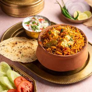 Jain Dum Paneer Tikka Biryani