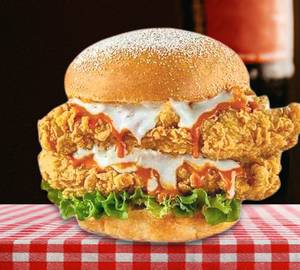 Chicken zinger double cheese spicy