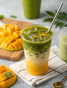 Iced Mango Matcha Latte