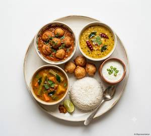 Sambar Combo [Punkulu curry+Sambhar+Pappu+Curd]