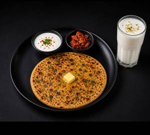 2Aloo Paratha (250g) with butter milk 