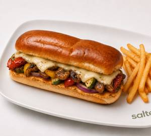 Roasted Veggies Sandwich - Veg (Served With Fries)