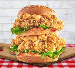 Chicken mega zinger cheese spicy
