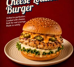 Chicken Breast Cheese Loaded Burger