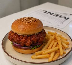 Gochujang Chicken Burger (served with fries)