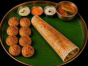 Ghee Pudi Paddu (8 Nos) + Rava Masala Dosa