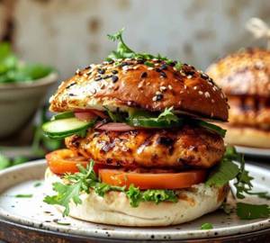 Tandoori chicken burger