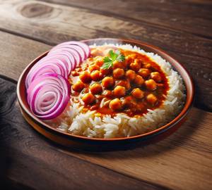 White kabuli Chana + Pulao Rice