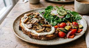 Mushroom N Cheese On Sourdough