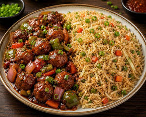 Manchurian With Fried Rice