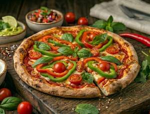 Tomato and Capsicum Pizza [7 inches]