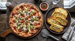 Supreme Pizza & Garlic Bread Combo
