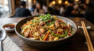 Egg Chicken Hakka Noodles