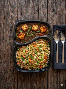 Veg Fried Rice+paneer Chilly Semi Gravy
