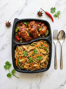 Chicken Haka Noddles + Chilly Chicken Semi Gravy