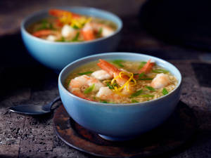 Prawn Burnt Garlic Soup
