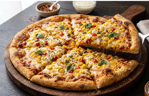 Golden corn pizza