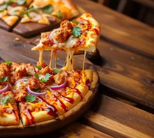 Popcorn chicken pizza
