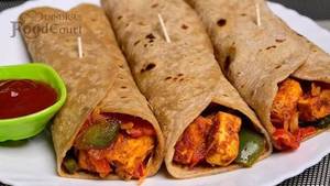 Cheese Paneer Chapathi Roll