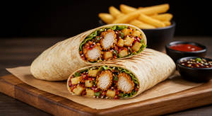 Korean Crunchy Chicken Wrap