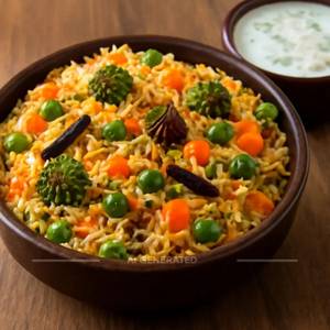 Veg Biryani With Raita