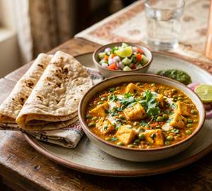 Matar Paneer With Roti [3]