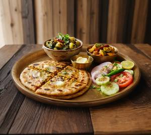 Aloo paratha chana masala