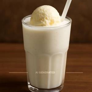 Vanilla Milkshake With Ice Cream