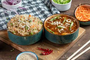 Chilli Paneer with Fried Rice                                            