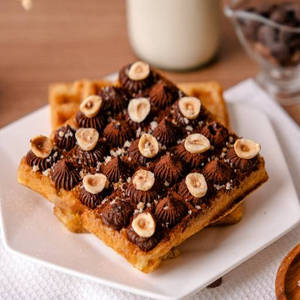 Dark Chocolate Ganache Waffle [1 pc]