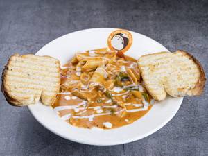 Pink sauce pasta