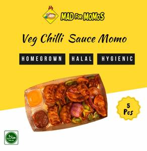 Veg Chilli Sauce Momos [5 Pcs]
