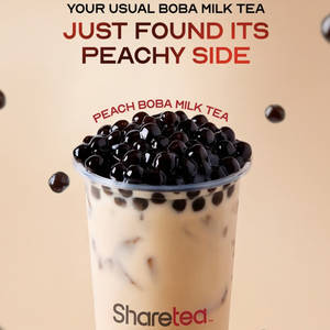 Peach Boba Milk Tea