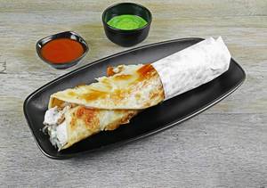 Double egg double chicken malai tikka roll