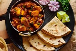 Kadhai Paneer with 4 Butter Tawa Roti