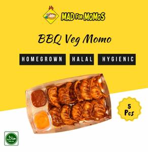 Veg Bbq Sauce Momos [5 Pcs]
